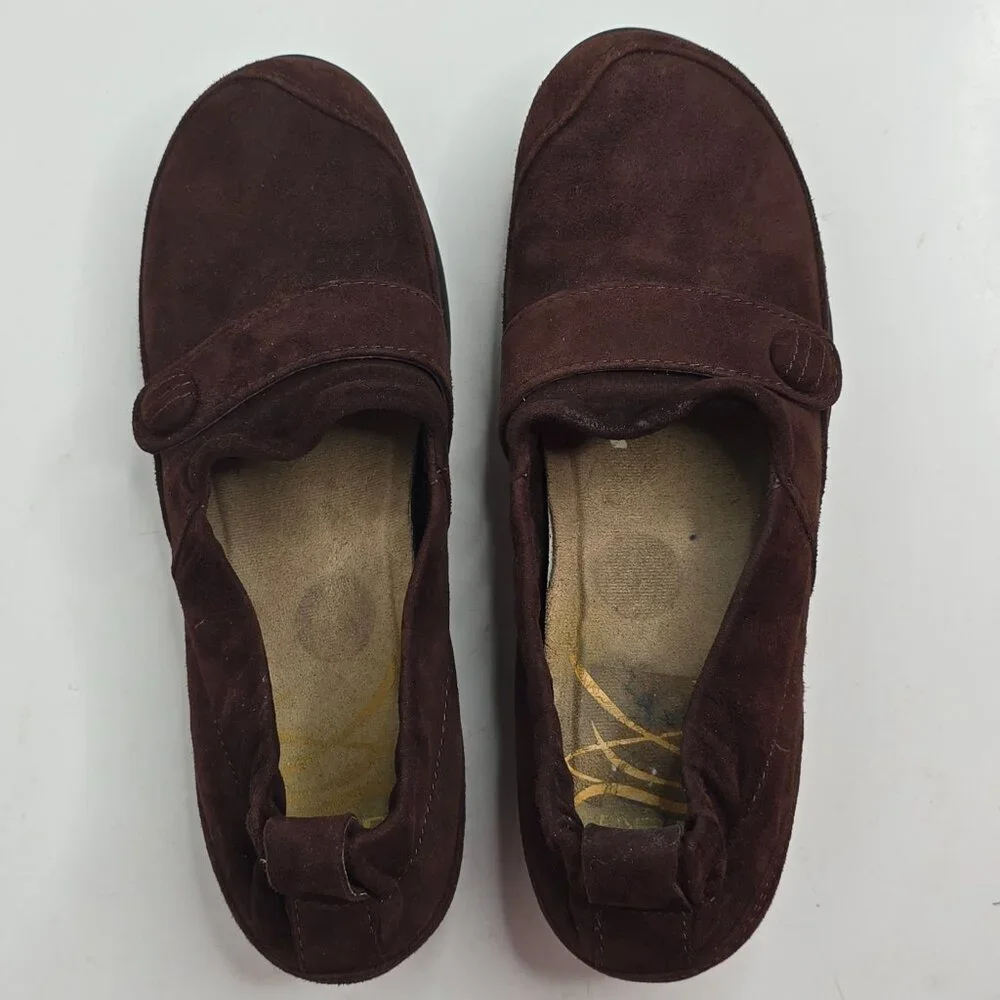 DANSKO Carol Chocolate Brown Suede Slip On Loafer‎ Shoes Size 9 EU 39 Womens